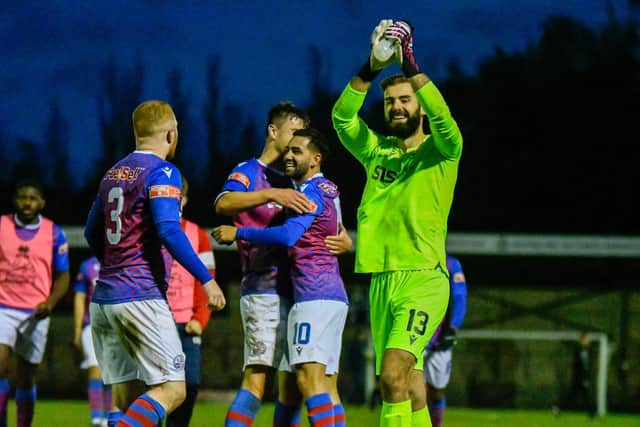 Dean Snedker has signed a deal to remain at AFC Rushden & Diamonds for the remainder of this season. Picture courtesy of Hawkins Images