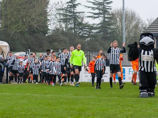The Corby Town players face a testing few weeks. Picture by Jim Darrah