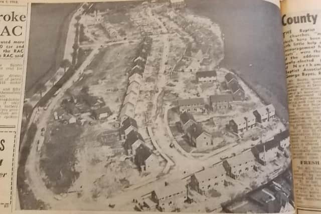 An aerial photo from the Northants Evening Telegraph in 1963 of the estate