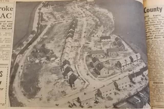 An aerial photo from the Northants Evening Telegraph in 1963 of the estate