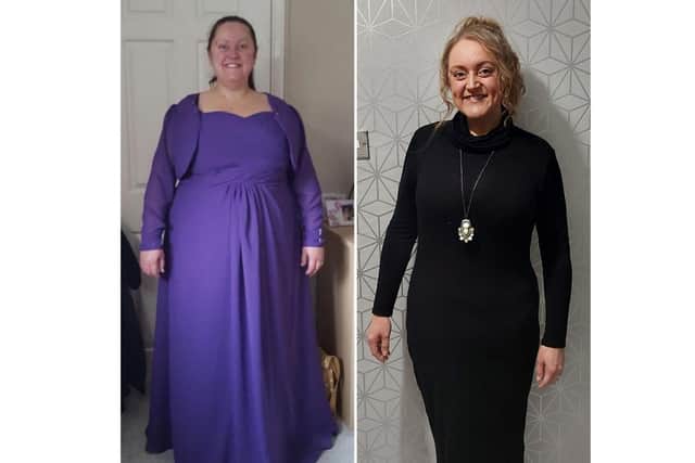 Sam Whiley has lost 5st 11lbs