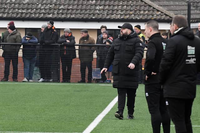 Former Kettering assistant-manager Mitch Austin has been doing a fine job down the road at Harborough Town and could be a 'wildcard' candidate. Picture by Andrew Carpenter