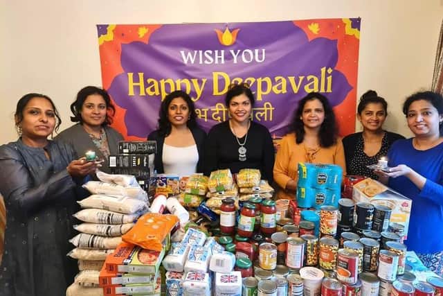 Local women were also involved in the collection carried out during the Sikh and Hindu festival of Diwali