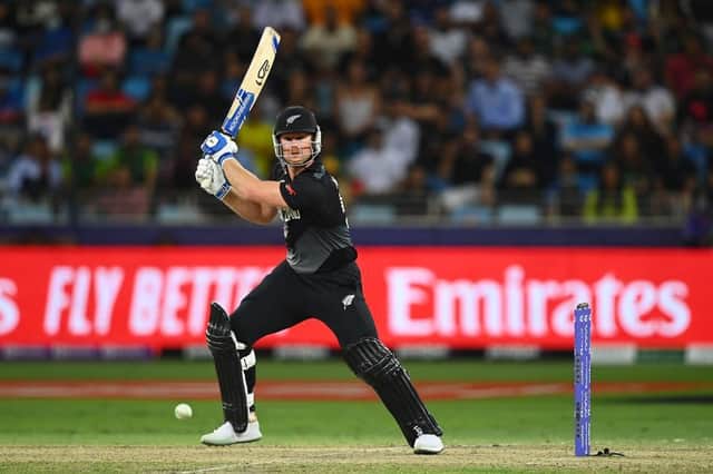 Jimmy Neesham on the attack for New Zealand