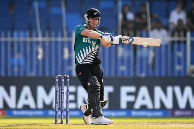 Jimmy Neesham in action for New Zealand