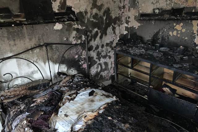 The aftermath of the fire. Credit: Desborough Fire Station