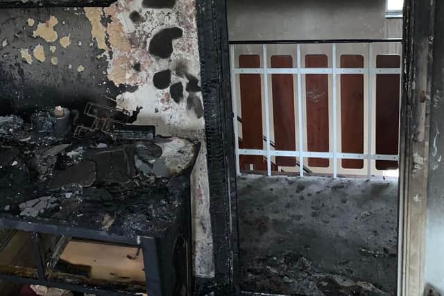 The aftermath of the fire. Credit: Desborough Fire Station