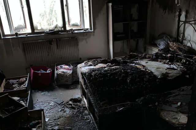 The aftermath of the fire. Credit: Desborough Fire Station