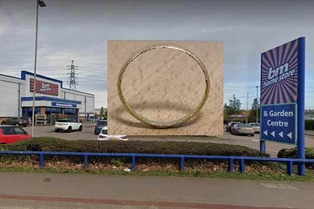 The ring may have been lost in or around B&M in Corby