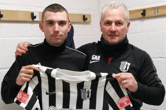 Corby Town have signed striker Sam Moore from league rivals Coleshill. Picture courtesy of Corby Town FC