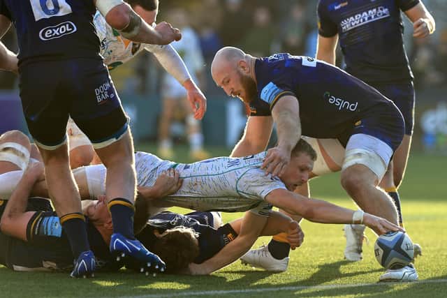 Rory Hutchinson bagged a birthday try at Sixways