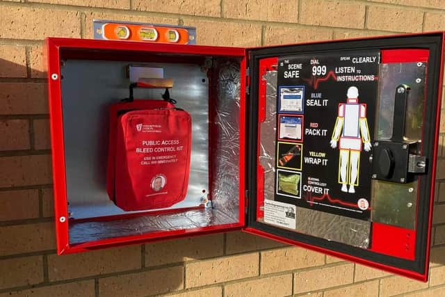 The latest bleed box installed in Thrapston at Chancery Lane sports field