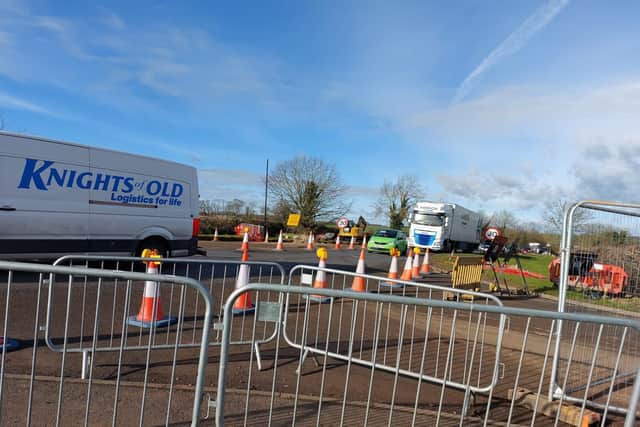 Station Road is closed to motorists.