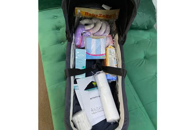 Carrycots containing necessities for mums and babies will be donated to KGH and NGH