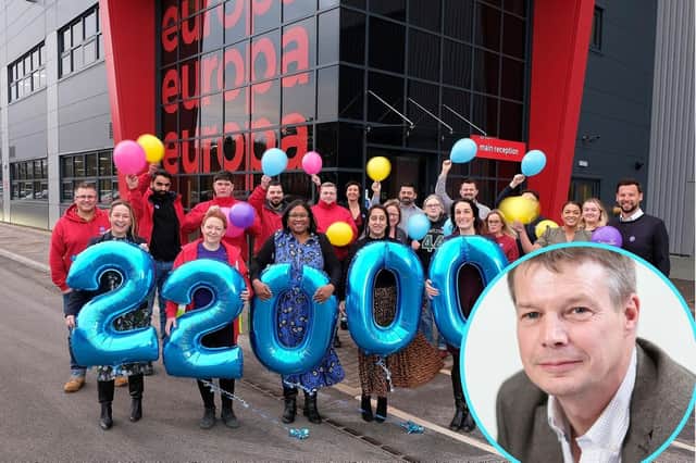 Europa workers helped raise £22k in memory of Graham (inset)