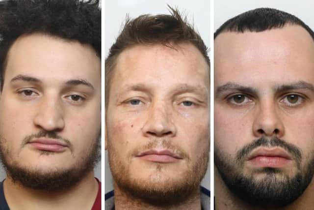 Left to right: Jordace Sinclair-Baptiste, Ryan Sinclair and Ashley Manning. Photo: Northamptonshire Police.