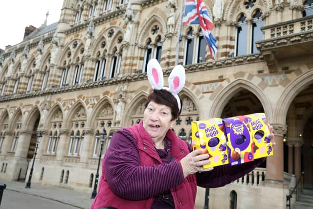 Jeanette Walsh is known as Mother Christmas but has switched to collecting Easter eggs