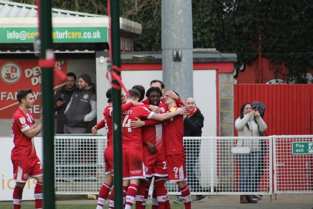 Reds celebrate the second goal