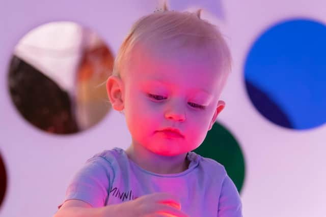 The sensory room is designed to help the babies, toddler and young children