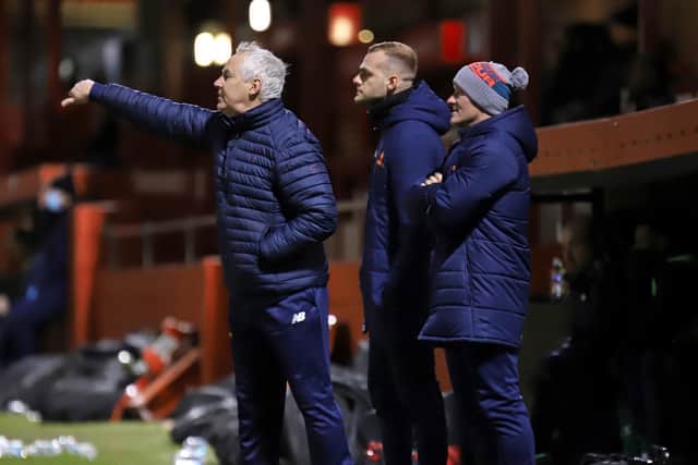 Ian Culverhouse shouts some instructions to his players at the Impact Arena