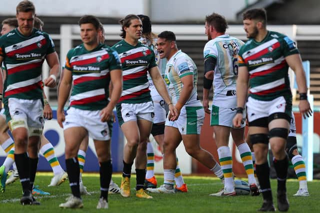 Sam Matavesi scored for Saints in their win at Mattioli Woods Welford Road last season
