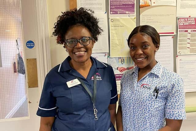 Charmaine Rufaro Binga (right) works at MHA Rushden Park