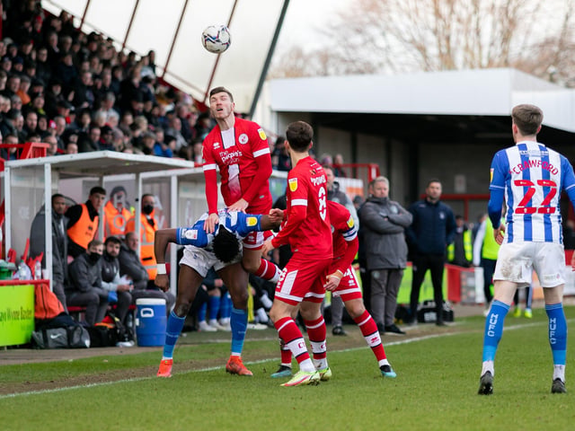 Crawley Town v Hartlepool United. Pictures by Jamie Evans UK Sports Images SUS-221202-211507004