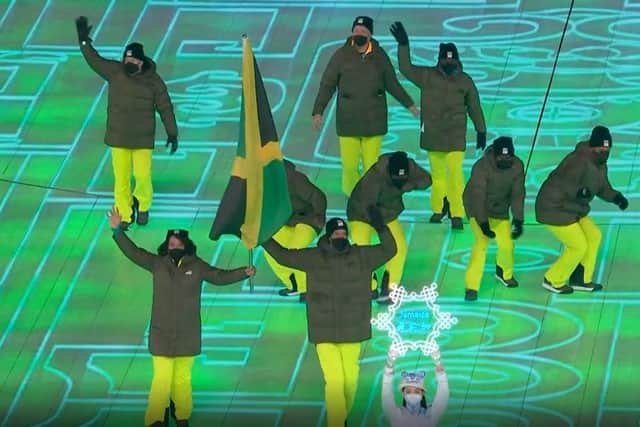 Benjamin helped to carry the Jamaican flag into the Olympic stadium at the opening ceremony