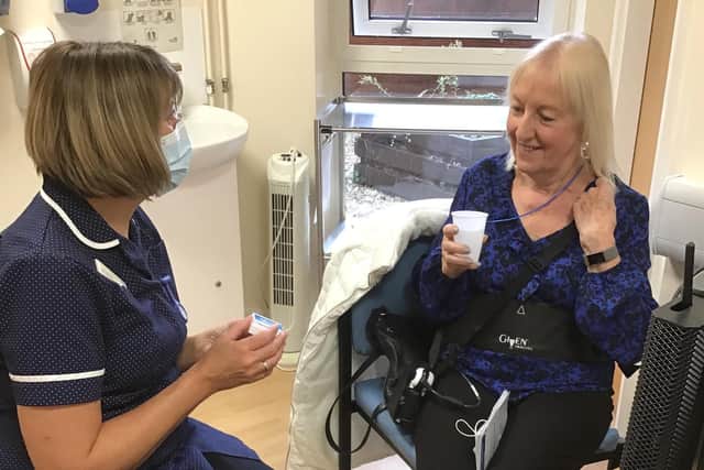 Retired school teacher Linda Gilbert described the 'Pillcam' proceedure as 'quick and easy.'