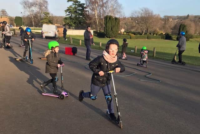 Scooter riders enjoyed the Wicksteed Park facilities