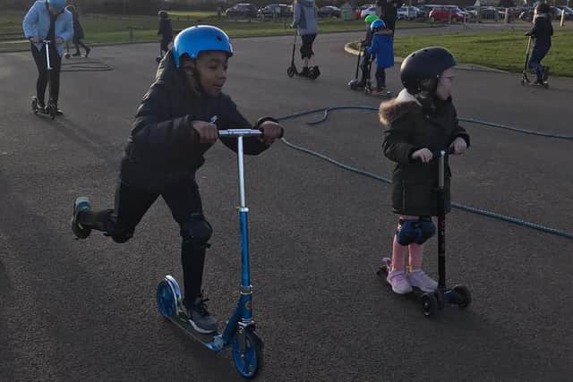 Families enjoyed scooting to a soundtrack and cyclists were invited to bring their bikes into the Wicksteed Park’s Learning Space for a service, and minor repairs.