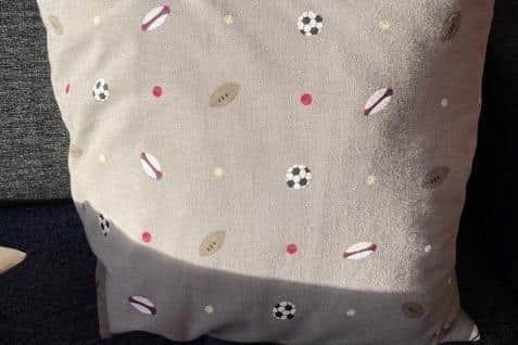 A stolen cushion cover