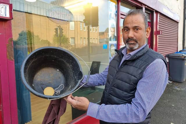 Mr Kuldip Rai with the snake