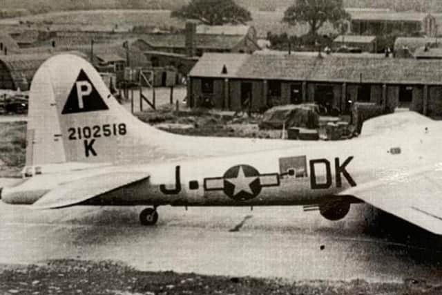 A B17 bomber at Grafton Underwood