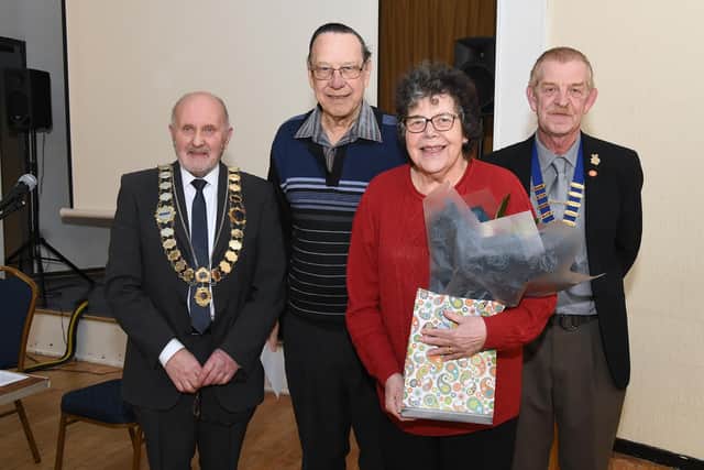 Paul Johnson and Frank York presented honorary life memberships to Allan and Margaret Marlow