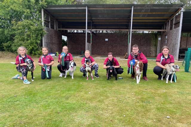 The Northants Twisters junior flyball team.