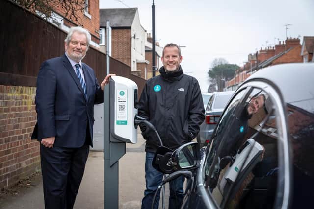 Councillor Graham Lawson and Neil Isaacson from Liberty Charge.