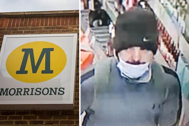 Police want to quiz this man following an incident at Morrisons in Victoria Promenade on Friday.