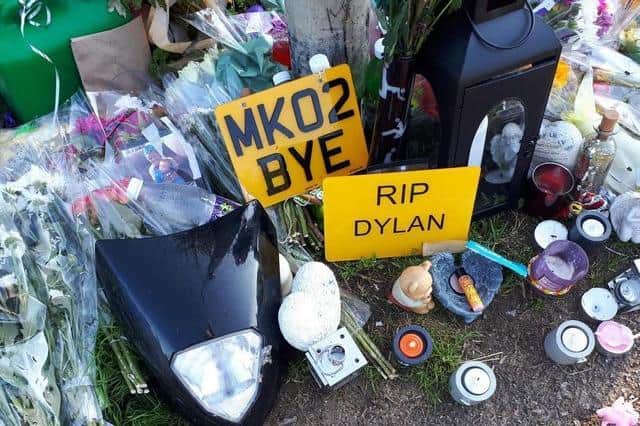 Tributes were left in memory of the 16-year-old.