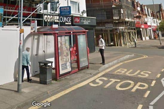 Police are investigation reports of an assault on a bus near this stop in Kettering Road