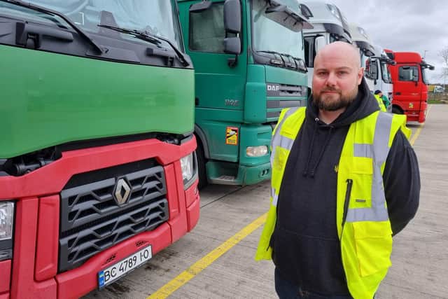 Dan Zenchuk has been working to help the Ukrainian lorry drivers