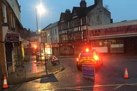 Police have closed off a number of roads in Northampton town centre on Wednesday morning Photo: @joefitzy23