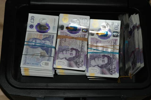 Police seized this cash.
