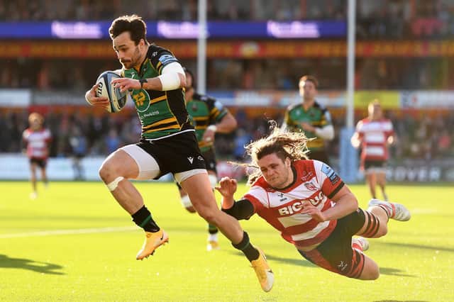 Tom Collins scored a stunning try for Saints, but Gloucester came back to win at Kingsholm