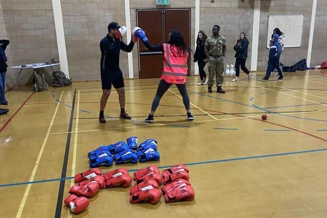 There was boxing training