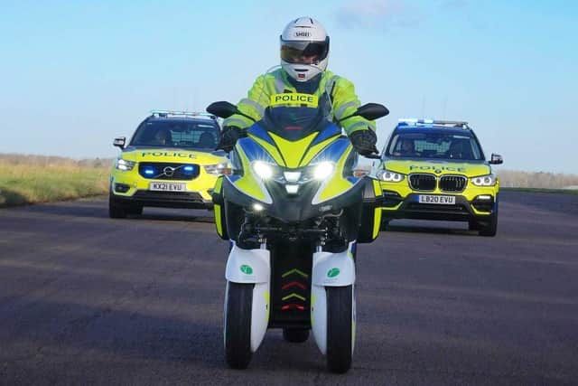 The three-wheeled, petrol-electric WMC300FR will hit the roads of Northamptonshire later this year