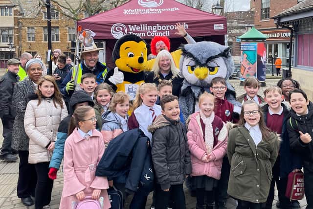 The pancake race was the first in Wellingborough Town Centre