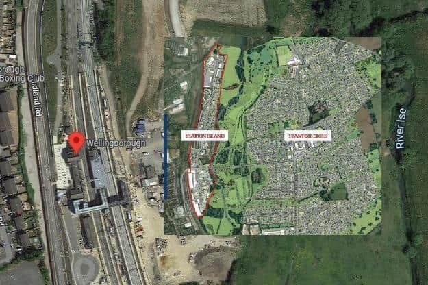 The area of Wellingborough known as Station Island