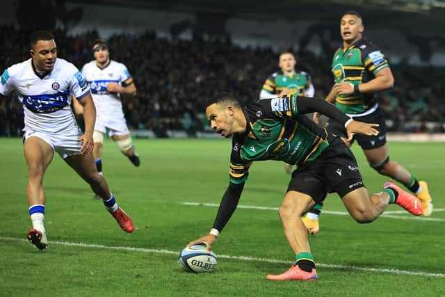 Courtnall Skosan scored twice as Saints beat Bath in December