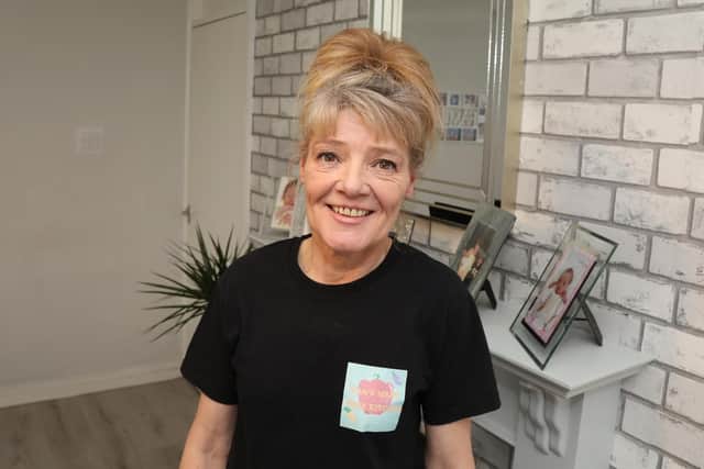 Andea's granddaughter designed the logo for her Nan's Meat-Free Kitchen business